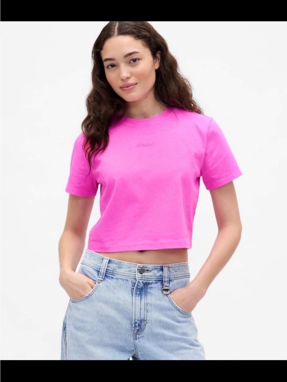 Gap × BÉIS Organic Cotton VintageSoft Crop Graphic Jet Lagged T-Shirt